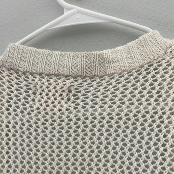 Peek kids size 12 cream long open knit cardigan sweater - Picture 4 of 5